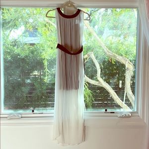 LUNA long two-layer silk dress size M woman